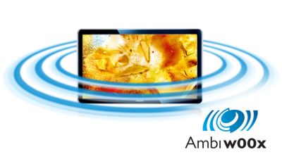 Sinta a potência dos graves de 20 W RMS e do Ambi-wOOx