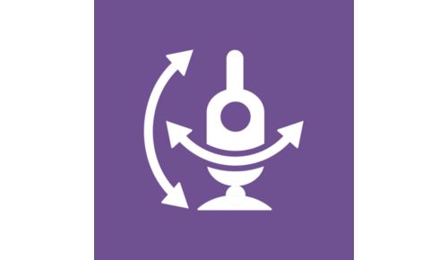 Rotación manual de la cámara para una vista completa de la habitación del bebé