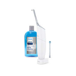 Rechargeable powered dental flosser - silver