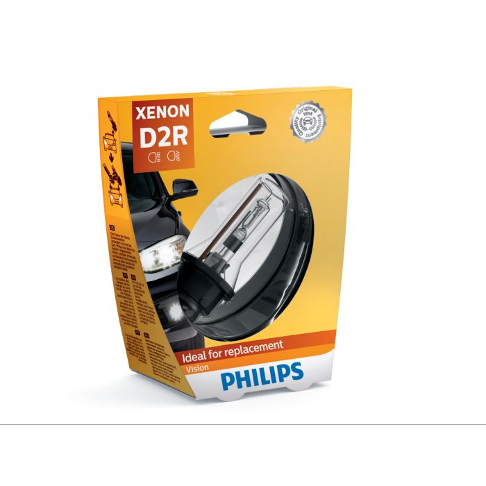Ampoule Xénon Philips Vision D2R 85126VIC1 – Remplacement Économique, Lumière Blanche Puissante