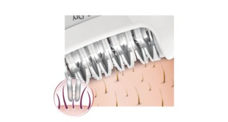Ceramic textured discs remove even fine, short hairs