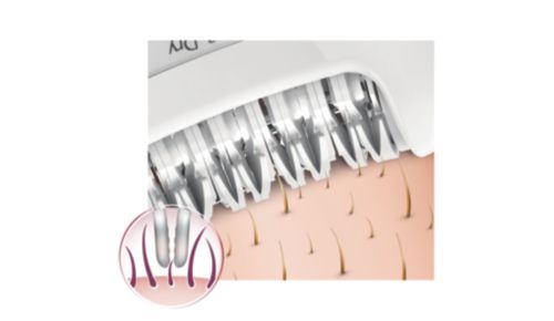 I dischi in ceramica rimuovono anche i peli più corti e sottili