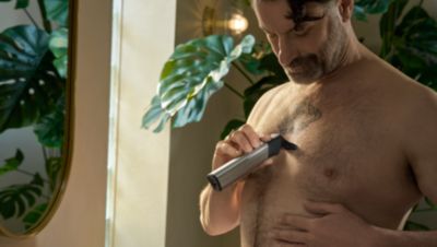 Trim body hair comfortably, even in sensitive areas