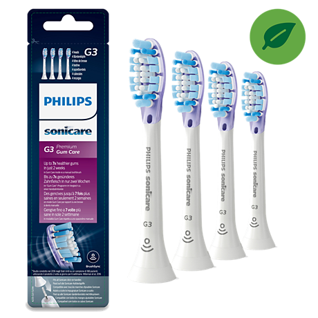 HX9054/17 Philips Sonicare G3 Premium Gum Care 4-pack interchangeable  electric toothbrush heads