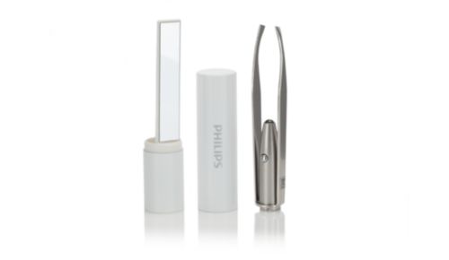 Con pinzas adicionales para depilarte con precisión