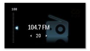 More music with Digital FM radio with 20 stations preset