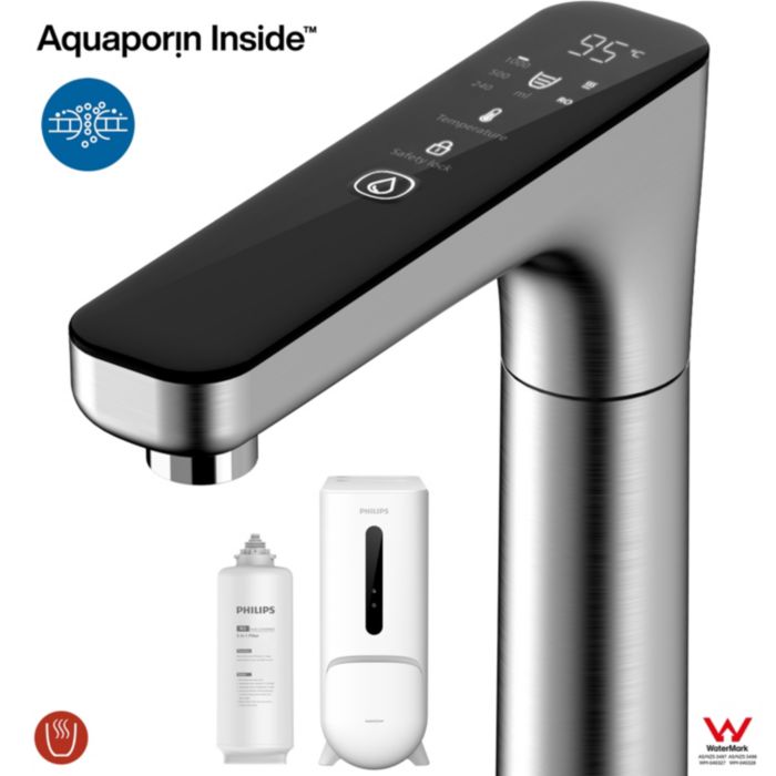 Purified water, from ambient to piping hot