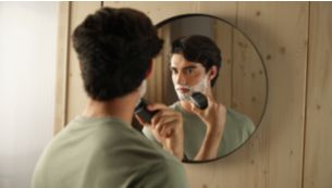 A convenient dry or refreshing wet shave