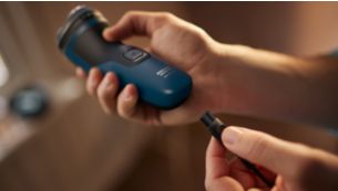 40 minutes of cordless shaving from an 8-hour charge