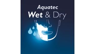 Système 100 % étanche Aquatec pour un rasage confortable à sec ou rafraîchissant sur peau humide
