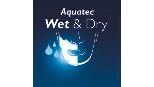 Aquatec seal for comfortable dry shaves and refreshing wet shaves