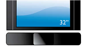 Le design du SoundBar s'ajuste le mieux à un téléviseur à écran plat de 81 cm (32") ou plus