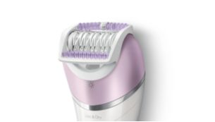 In-use Massage cap relaxes the skin during epilation