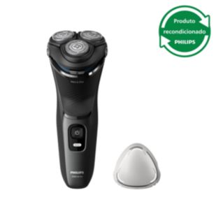Shaver 3000 Series Máquina barbear elétrica a húmido e a seco renovada