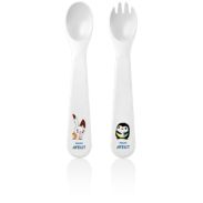 Avent شوكة وملعقة للأطفال 12 شهراً وما فوق
