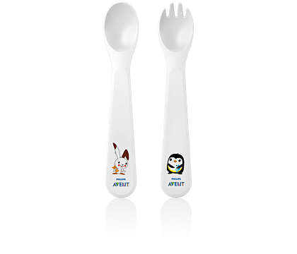 Baby’s first spoon and fork
