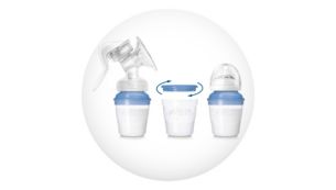 Includes 3 versatile milk storage cups