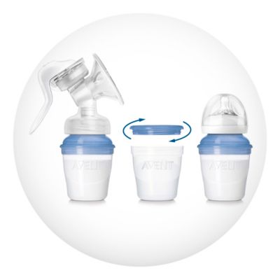 Includes 3 versatile milk storage cups