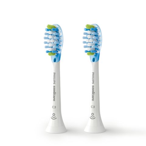 Three Philips Sonicare Premium Plaque Control brush heads