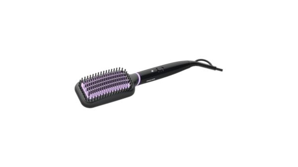 Heated straightening brush