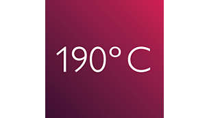 Optymalna temperatura modelowania (190°C) zapewniająca długotrwały efekt