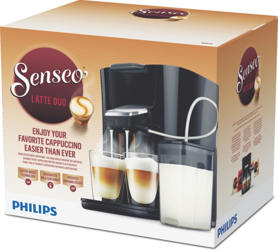 Philips Cafetera Senseo Latte Duo con leche Sistema hd6574/20, 1.0 l, 2650  W, Plata : : Hogar y cocina