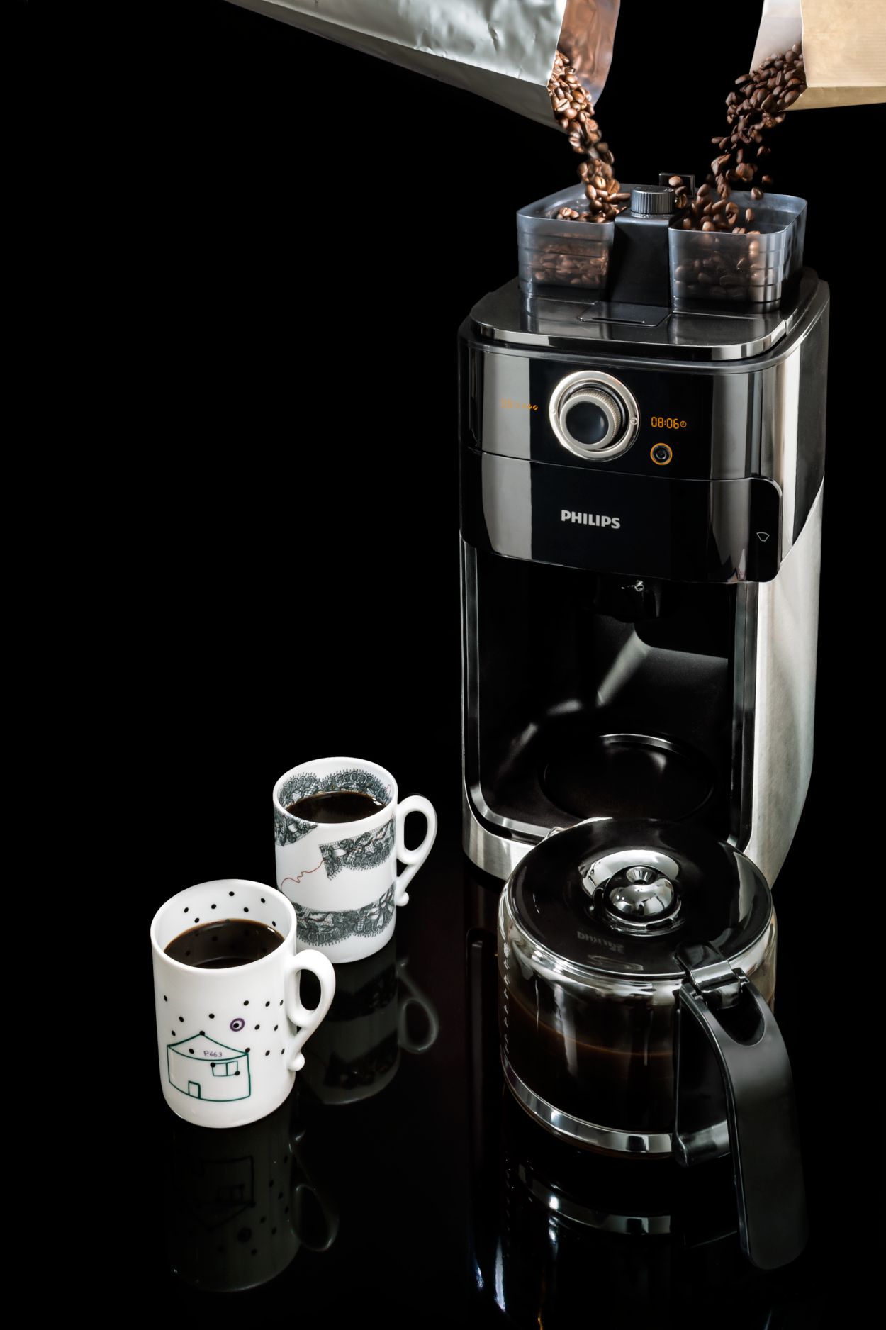 Philips HD-7761 Drip Coffee Maker Espresso Grinder Home Coffee Machine AC  220V