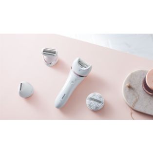 Philips Epilator Series 8000 Wet and dry epilator with 8 accessories
