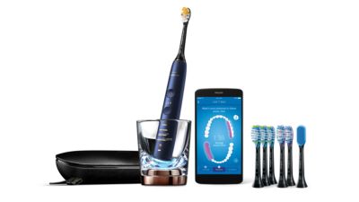 DiamondClean Smart 9700 Sonic electric toothbrush with app HX9957/71 |  Sonicare