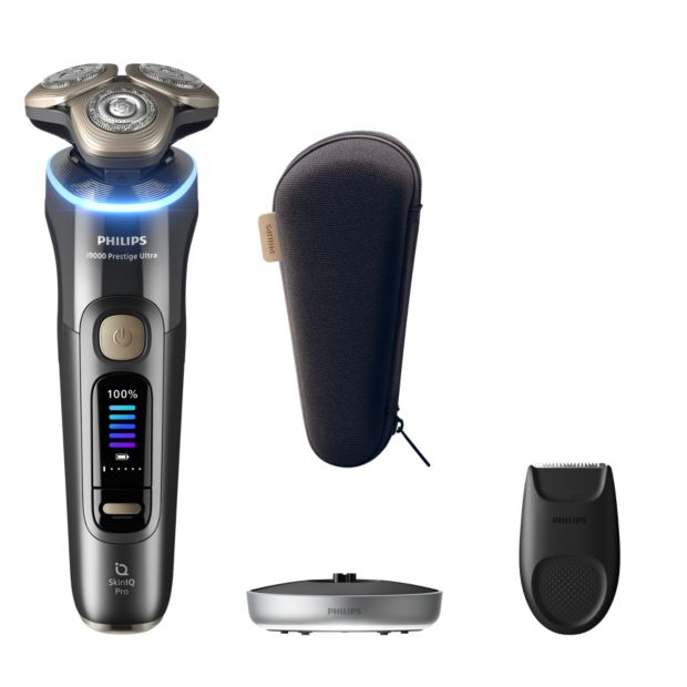 i9000 Prestige Ultra Wet and Dry Electric Shaver with SkinIQ Pro