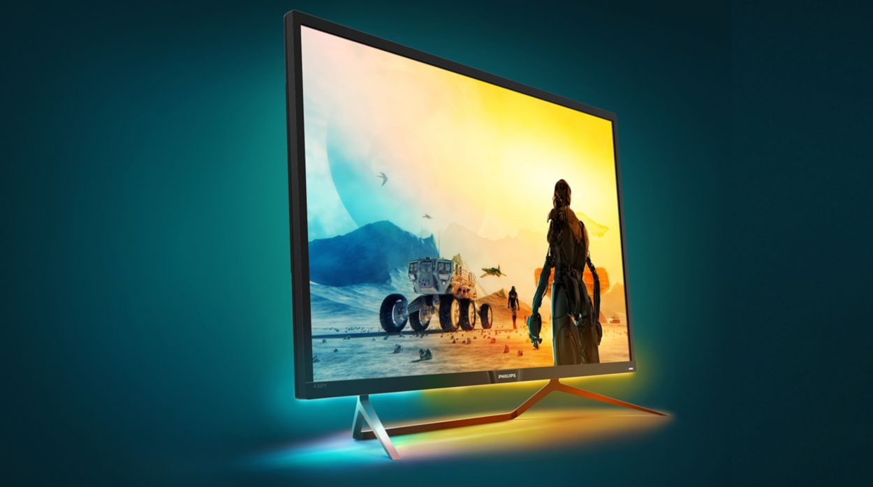 Momentum 4K HDR display with Ambiglow 436M6VBPAB/27 | Philips