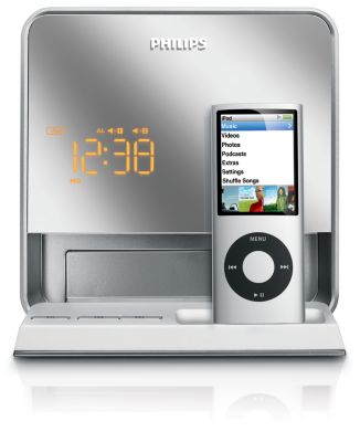 Best Buy: Philips Digital FM Dual-Alarm Clock Radio with Apple®iPod® Dock  Black DC190B/37