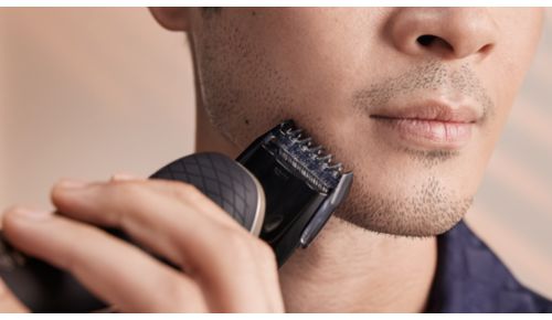 Skægtrimmer til at klikke på med 5 længdeindstillinger