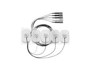5-adr. Einweg-E.Kabel, Erw., r.durchl. Elektrode
