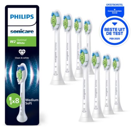 HX6068/87 Philips Sonicare Optimal White Set van 8 opzetborstels