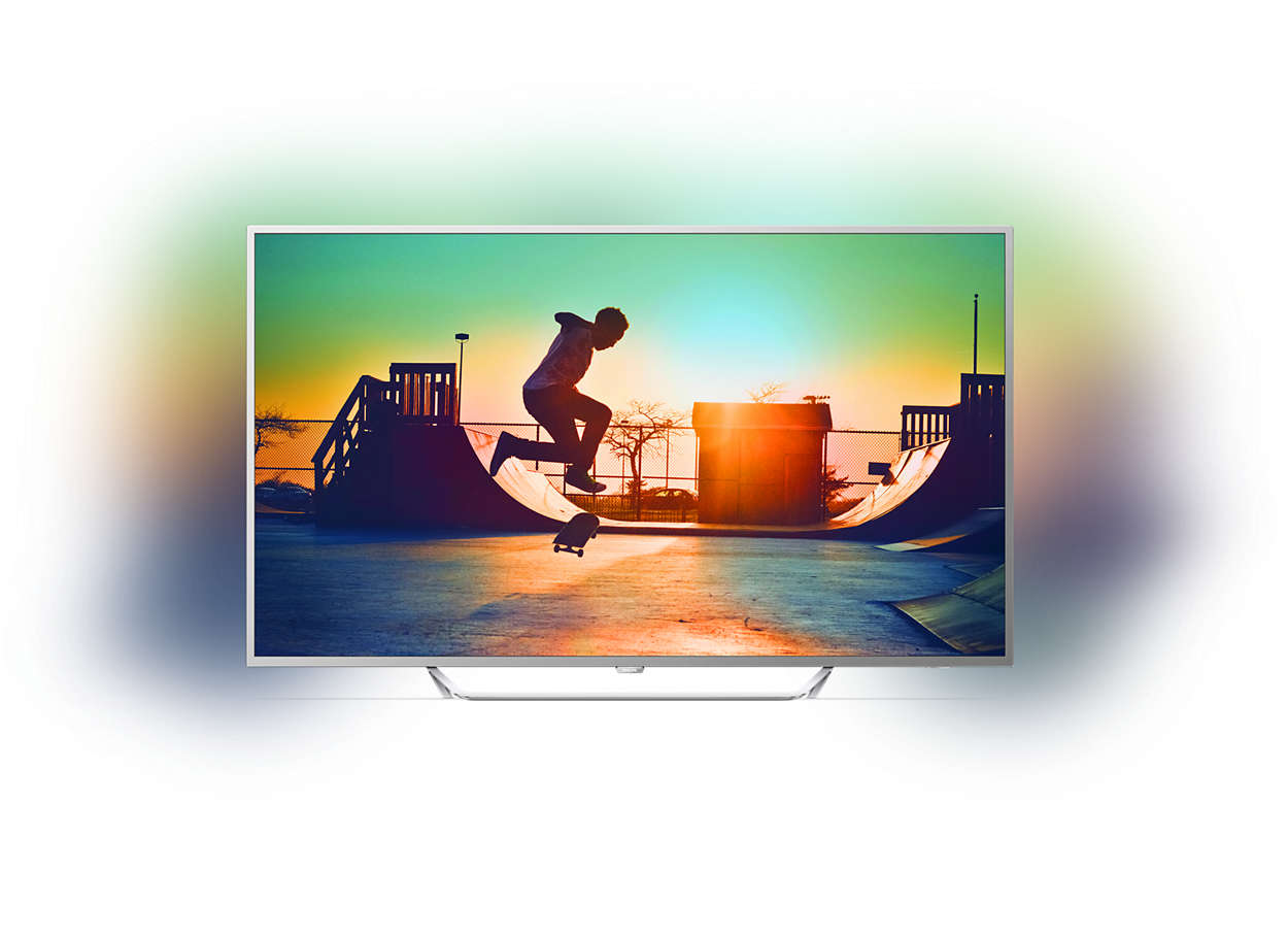 Slimmad LED-TV med 4K Ultra och Android TV
