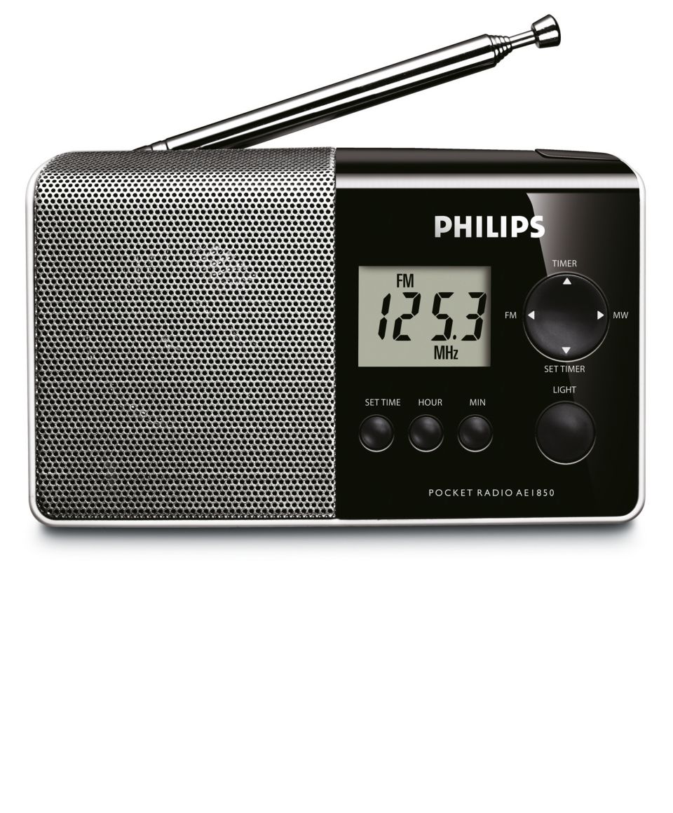 Philips AM FM Battery Operated Portable Pocket Radio with