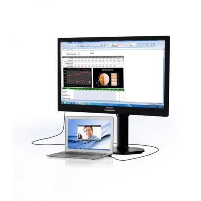 Simplicidade com monitor para computador portátil