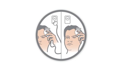 Til brug med eller uden ledning