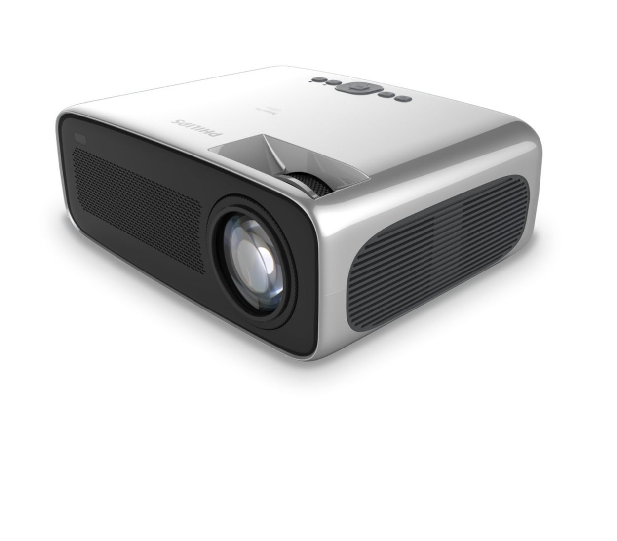 Philips NeoPix Start+, Mini Projector, 60 Display, Built-in Media Player  and battery, HDMI, USB, microSD, 3.5mm Audio Out Headphone Jack 