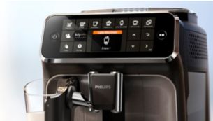 Easy coffee selection with smart screen