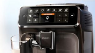 Easy selection of your coffee with the intuitive display