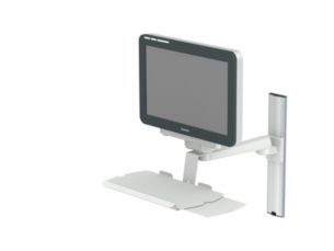 Single pivot arm (325mm) mounting options, with keyboard holder Mounting solution