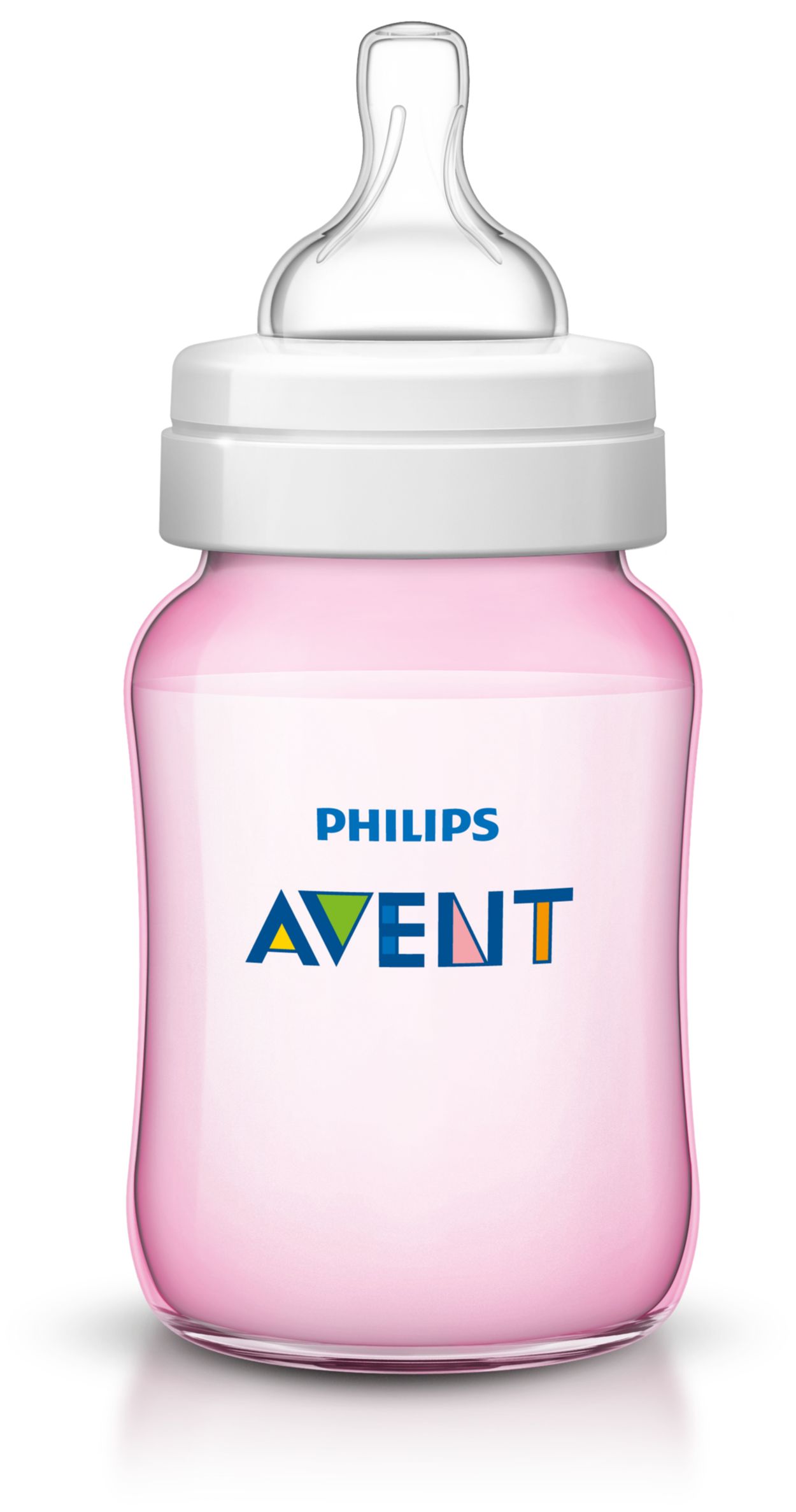 Biberón Avent natural Philips color rosa260ml