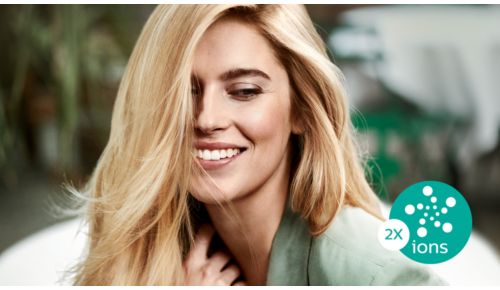 Más del doble de iones** para un cabello brillante y sin encrespado