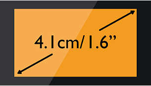 Display di facile lettura da 4,1 cm (1,6") con retroilluminazione arancione