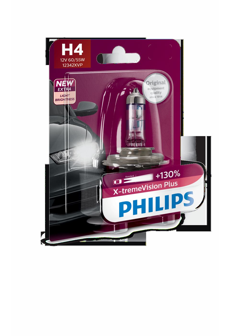 Philips X-treme Vision Moto H7 12V +130 % 1 pcs. - Matronics