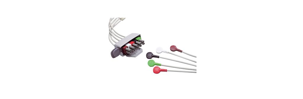 Philips - 5 lead set snap AAMI snap termination, shielded - Philips