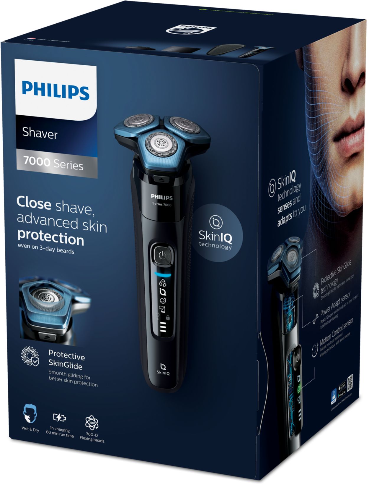 Verbaasd Negen gastvrouw Shaver series 7000 Elektrisch scheerapparaat voor nat en droog scheren  S7783/55 | Philips
