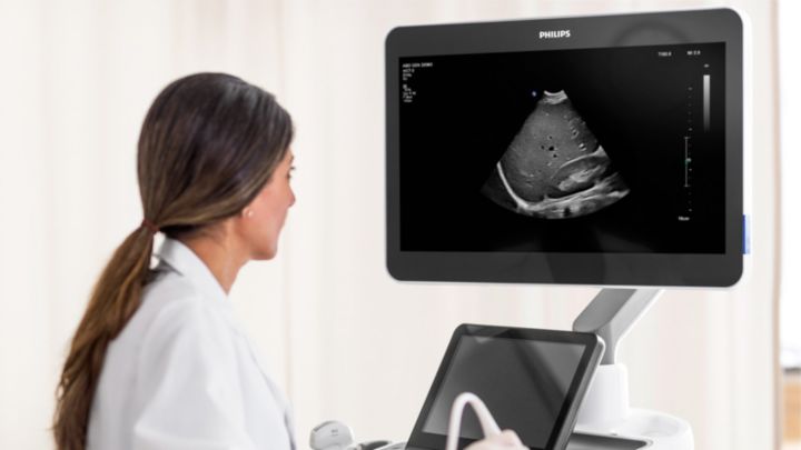 Doctor scanning